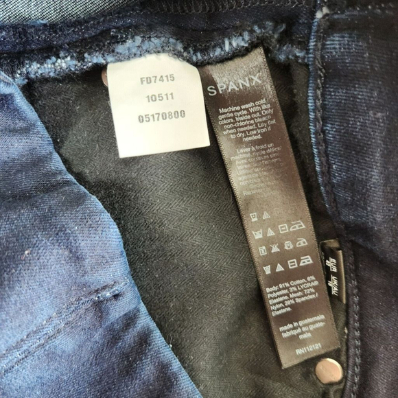 SPANX Women's High Rise Jeans - Dark Blue - Picture 13 of 13